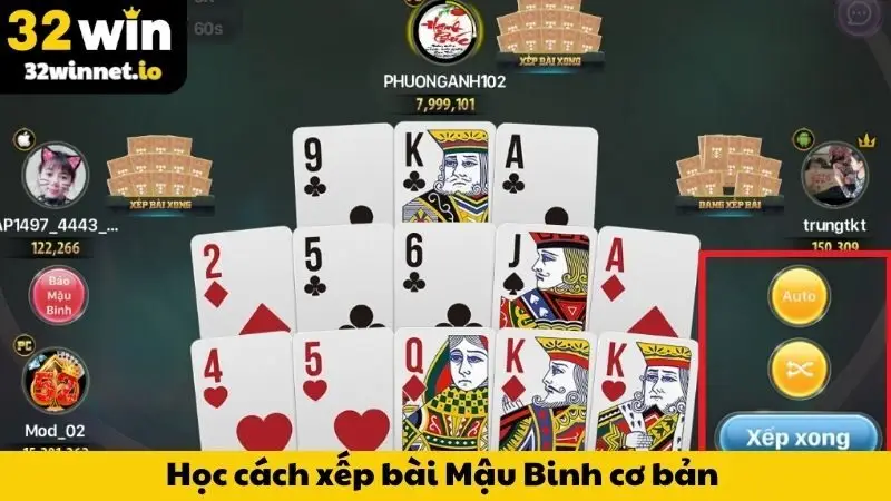 Học cách xếp bài Mậu Binh cơ bản nếu muốn thắng